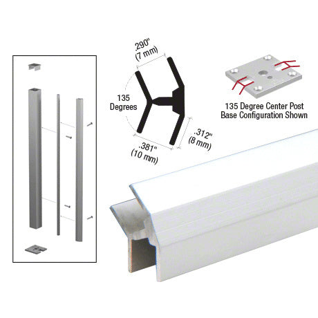 CRL 135 Degree Partition Post for Special Installation