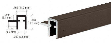 CRL Aluminum Front Top Rail Extrusion for Clover Showcases