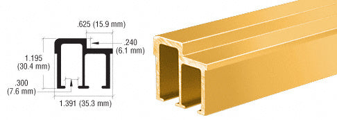 CRL Aluminum Upper Track Extrusion