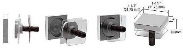 CRL Custom 1-1/4" Square Standoff Cap