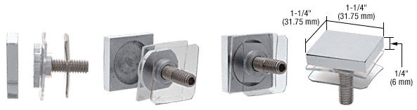 CRL 1-1/4" Square Standoff Cap