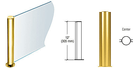 CRL 12" Round PP08 Elegant Series Counter/Partition Center Post