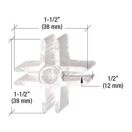 CRL Clear Plastic 90º 4-Way Display Connector