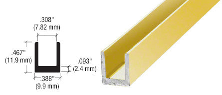 CRL 1/4" Single Aluminum U-Channel