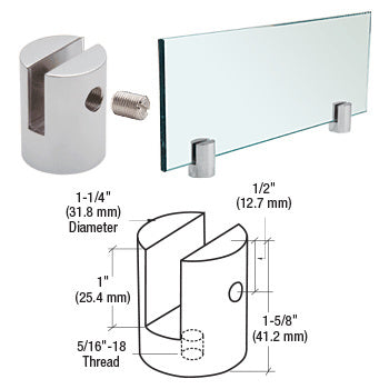 CRL Slot Mount Standoff for 3/8" Panels