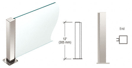 CRL 1-1/2" Square PP43 Plaza Series Counter/Partition Post Additional Image - 7