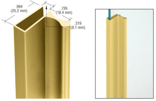 CRL Extruded Aluminum for Showcase Finger Pull with 1" Lip