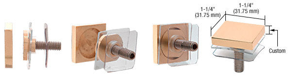 CRL Custom 1-1/4" Square Standoff Cap
