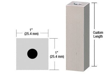 CRL 1" Square Standoff Base Custom Length
