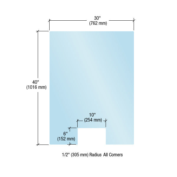 CRL Acrylic Protective Barrier Panel 30" x 40"