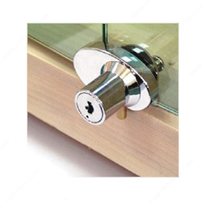 Swinging Glass Double Door Lock for 3/16" and 1/4" Glass