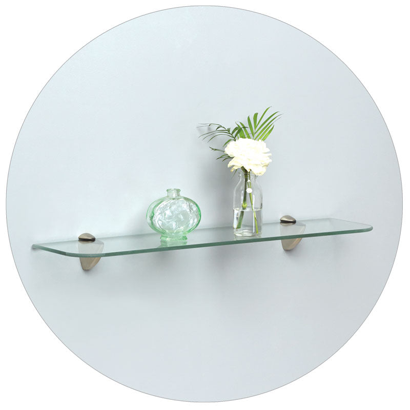 FHC 6" X 24" Glass Shelf Kit - Satin Nickel