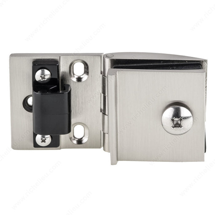 Inset Glass Door Hinge With Catch