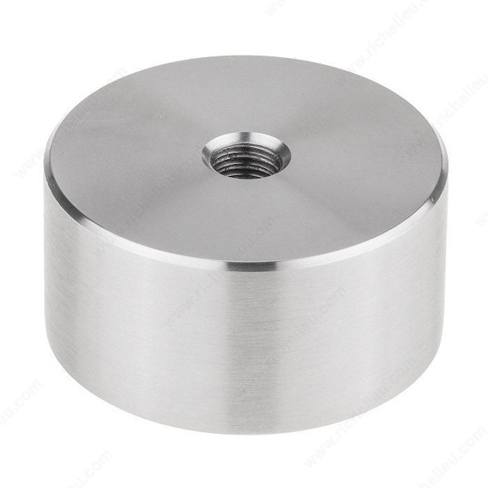 2" Diameter Solid Metal Standoff Base - Threaded: 1/2"- 13
