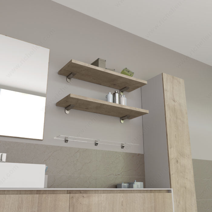 Kaiman Glass and Wood Wall Shelf Support