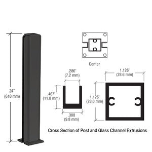 CRL 24" Center Design Series Partition Post