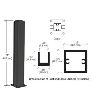 CRL 24" Center Design Series Partition Post