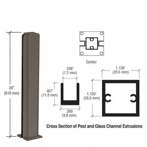 CRL 24" Center Design Series Partition Post