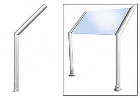 CRL 100 Series 2" Tubing Glass On Slant Only Sneeze Guard