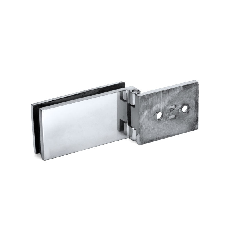 FHC Square Corner Glass Hinges For 1/4" To 5/16" Glass - Chrome - 2pk