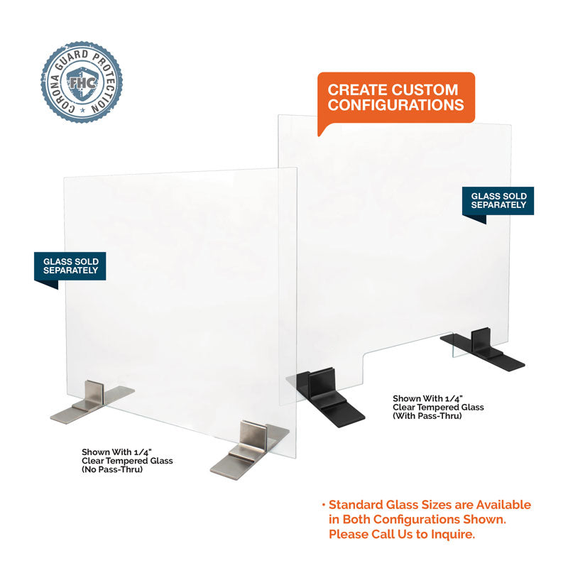 FHC Free Standing Partition Bracket Set (2-Per Pack) Matte Black