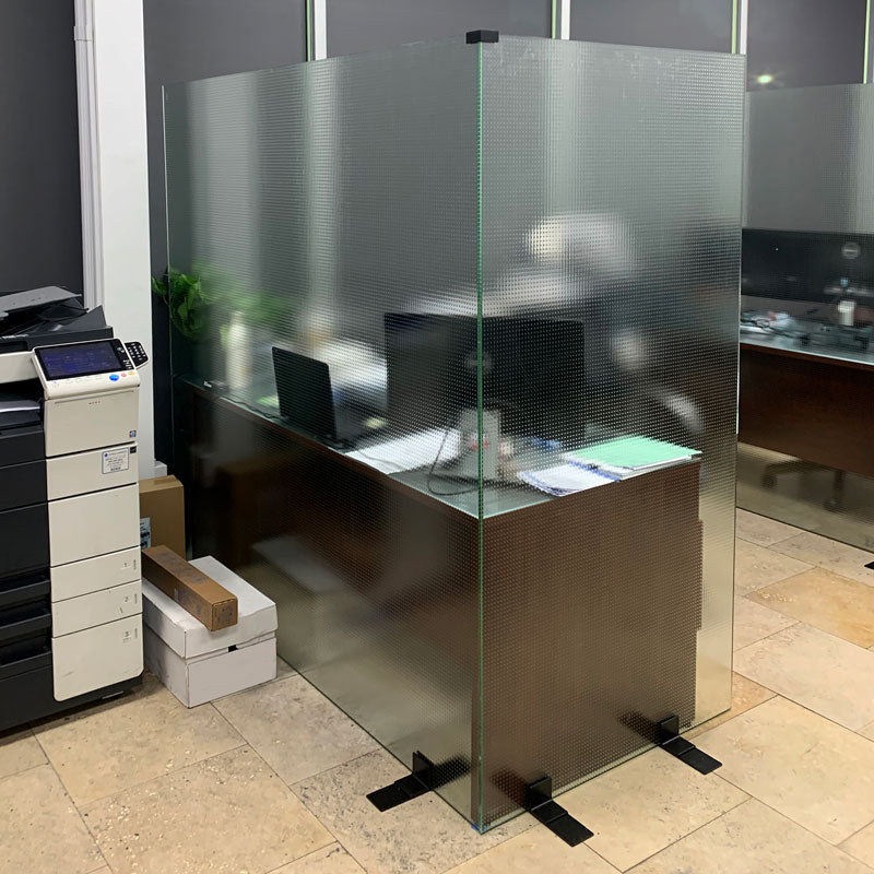 FHC Free Standing Partition Bracket Set (2-Per Pack) Matte Black