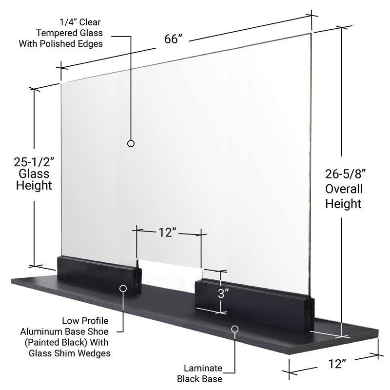FHC Corona Guard Screen Kit With Pass Thru - 66" Wide X 26-5/8" Tall - 1/4" Glass