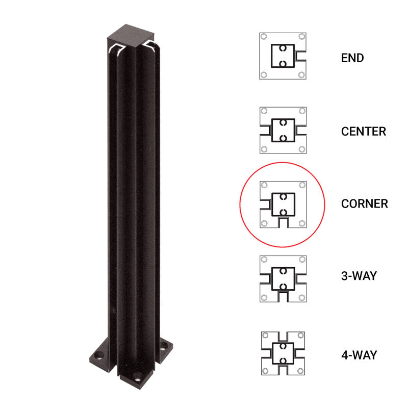 FHC 12" Corner Standard Partition Post