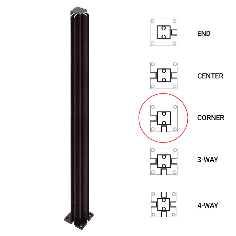 FHC 24" Corner Standard Partition Post