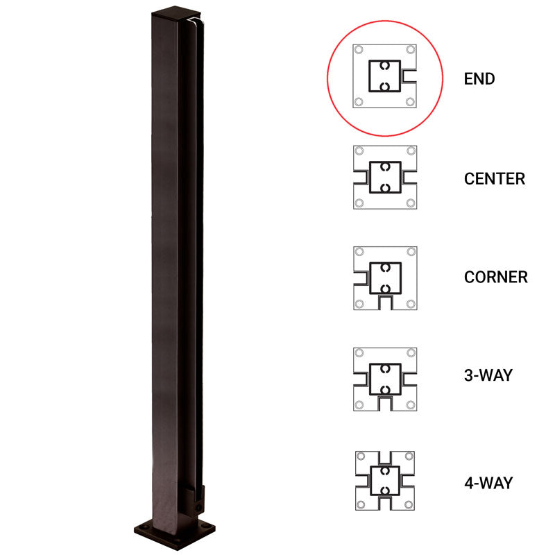 FHC 24" End 1" Air Space Partition Post