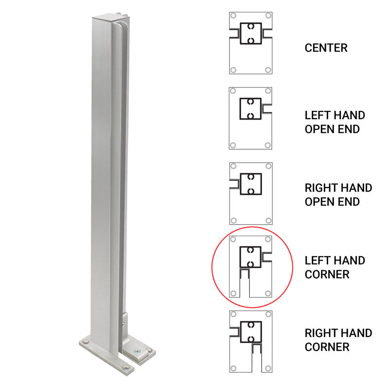 FHC 24" Corner Heavy Duty Partition Post