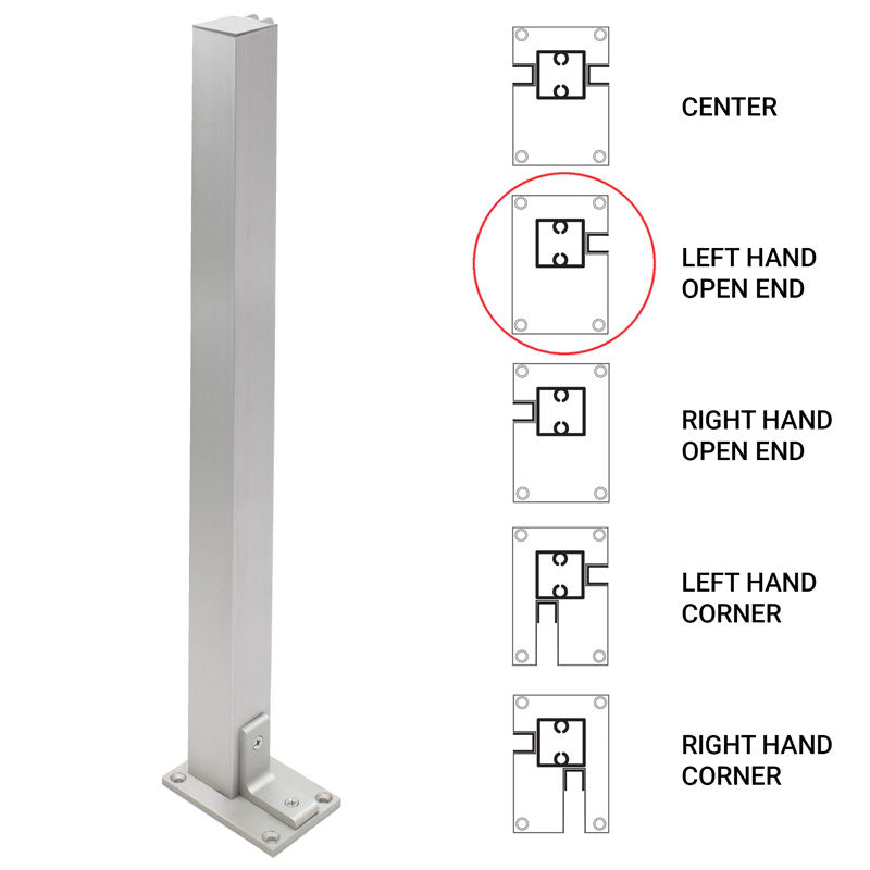 FHC 24" End Heavy Duty Partition Post