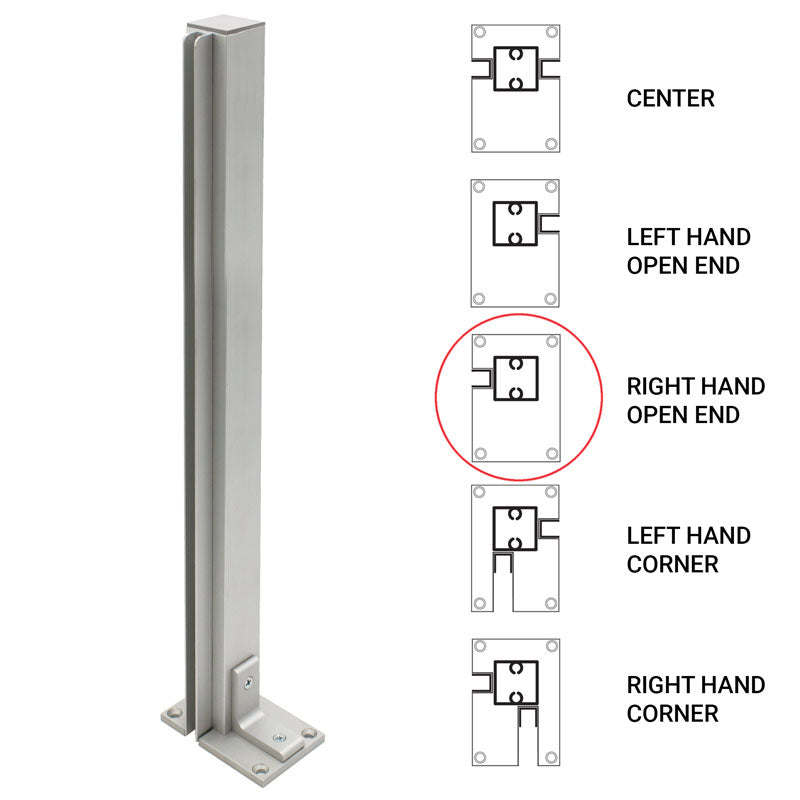 FHC 24" End Heavy Duty Partition Post