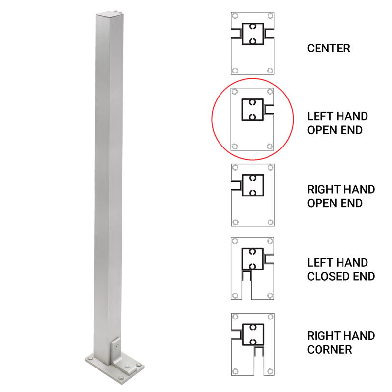 FHC 36" End Heavy Duty Partition Post