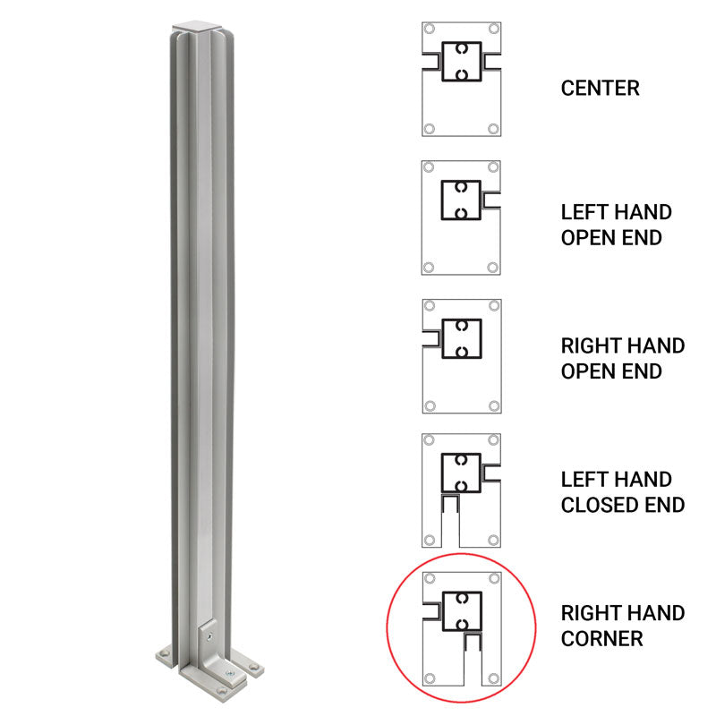 FHC 36" Corner Heavy Duty Partition Post