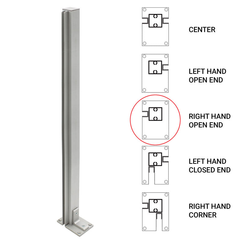 FHC 36" End Heavy Duty Partition Post