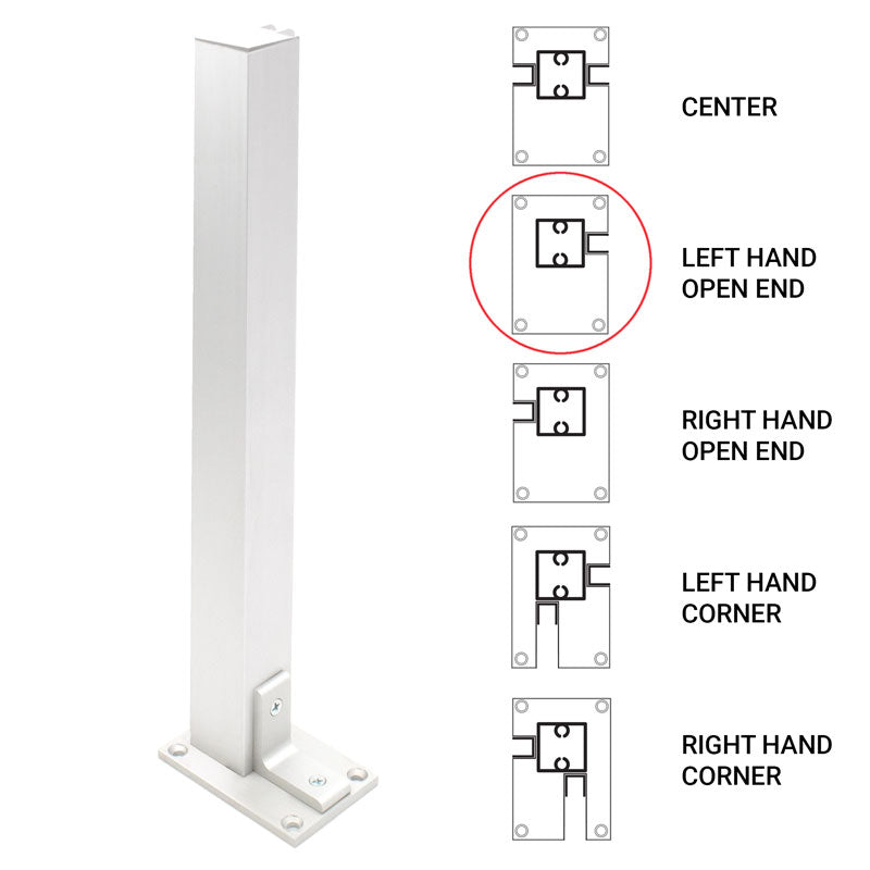 FHC 18" End Heavy Duty Partition Post