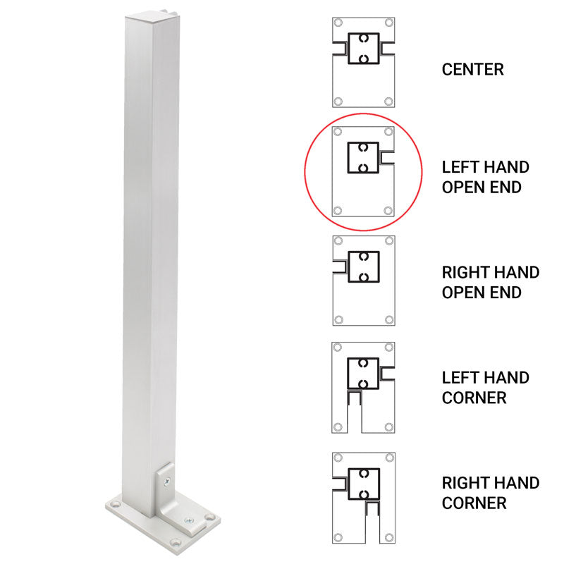 FHC 24" End Heavy Duty Partition Post
