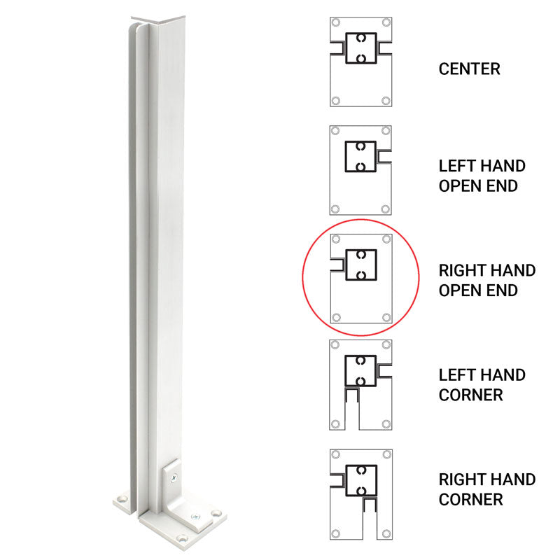FHC 24" End Heavy Duty Partition Post