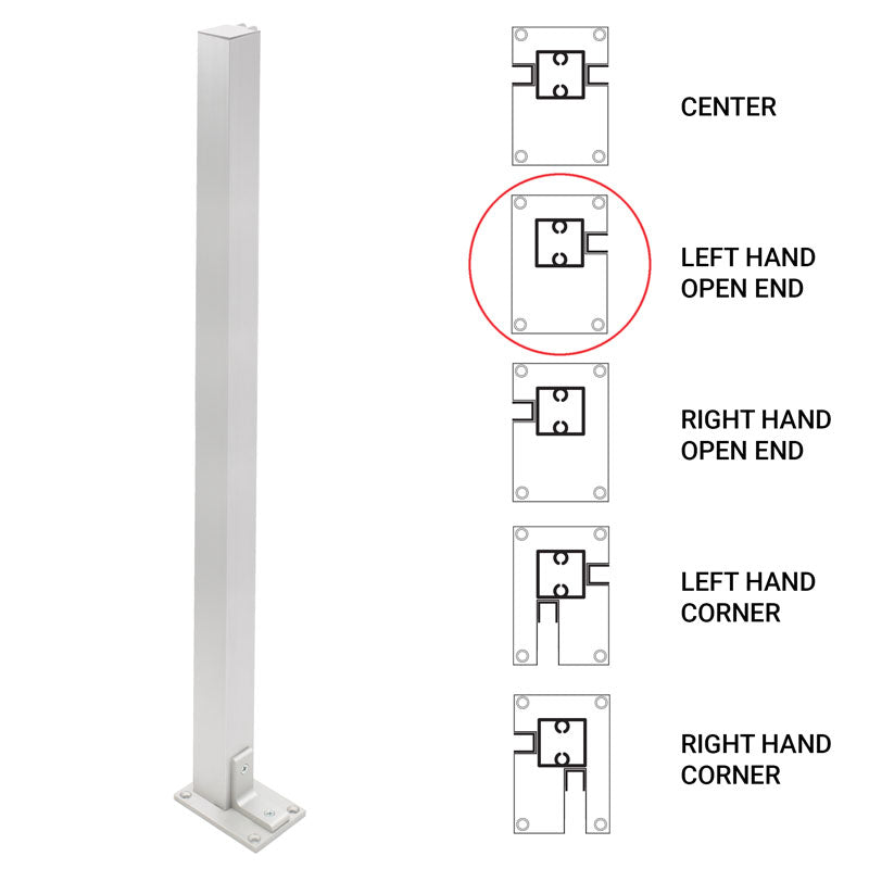 FHC 36" End Heavy Duty Partition Post