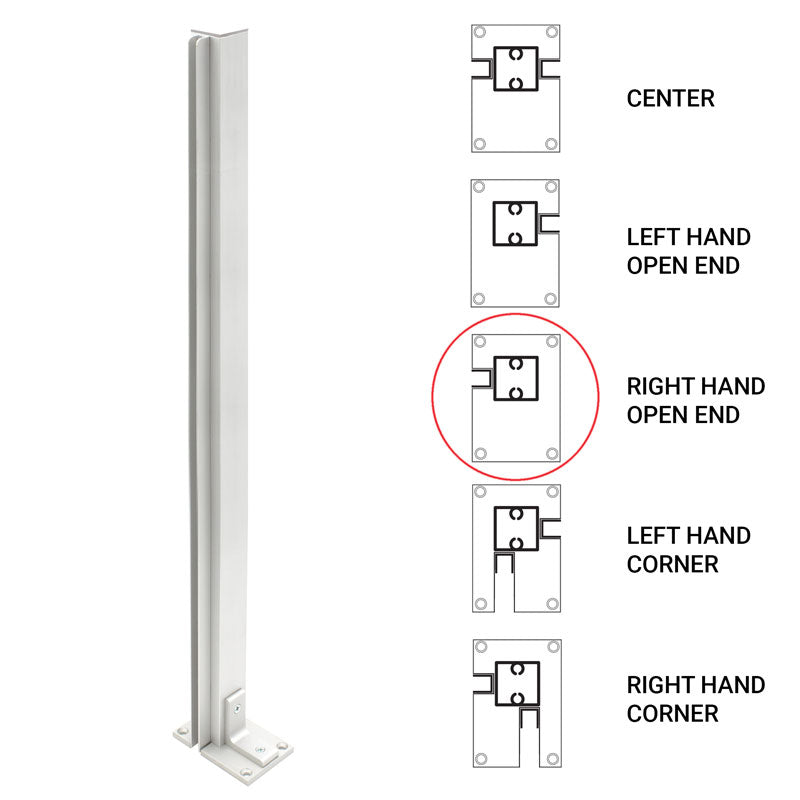 FHC 36" End Heavy Duty Partition Post