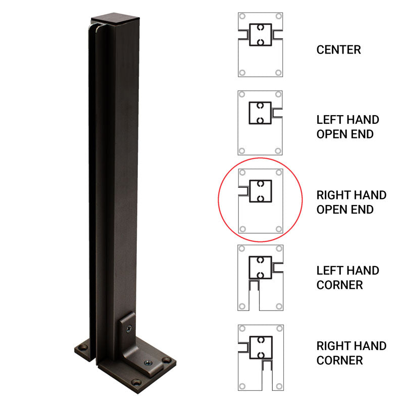FHC 18" End Heavy Duty Partition Post