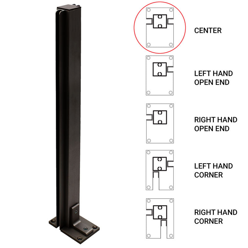 FHC 24" Center Heavy Duty Partition Post