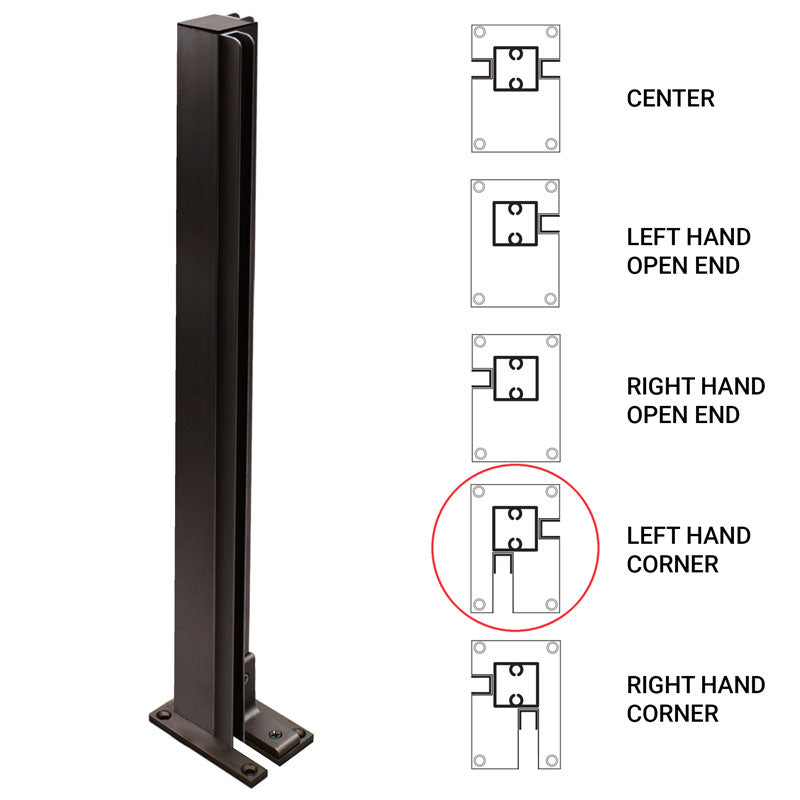 FHC 24" Corner Heavy Duty Partition Post