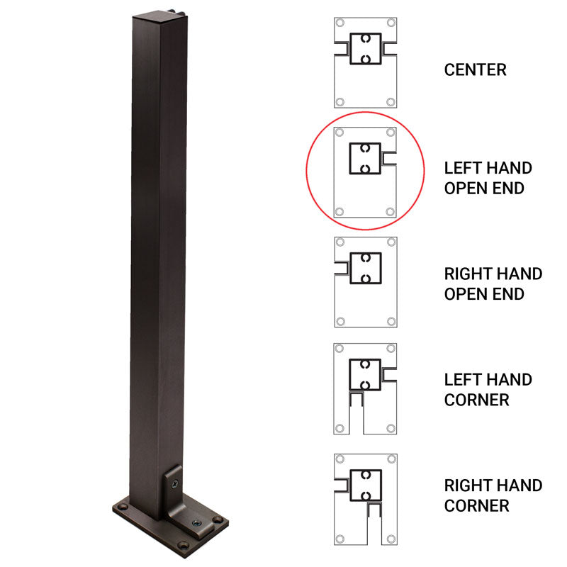 FHC 24" End Heavy Duty Partition Post