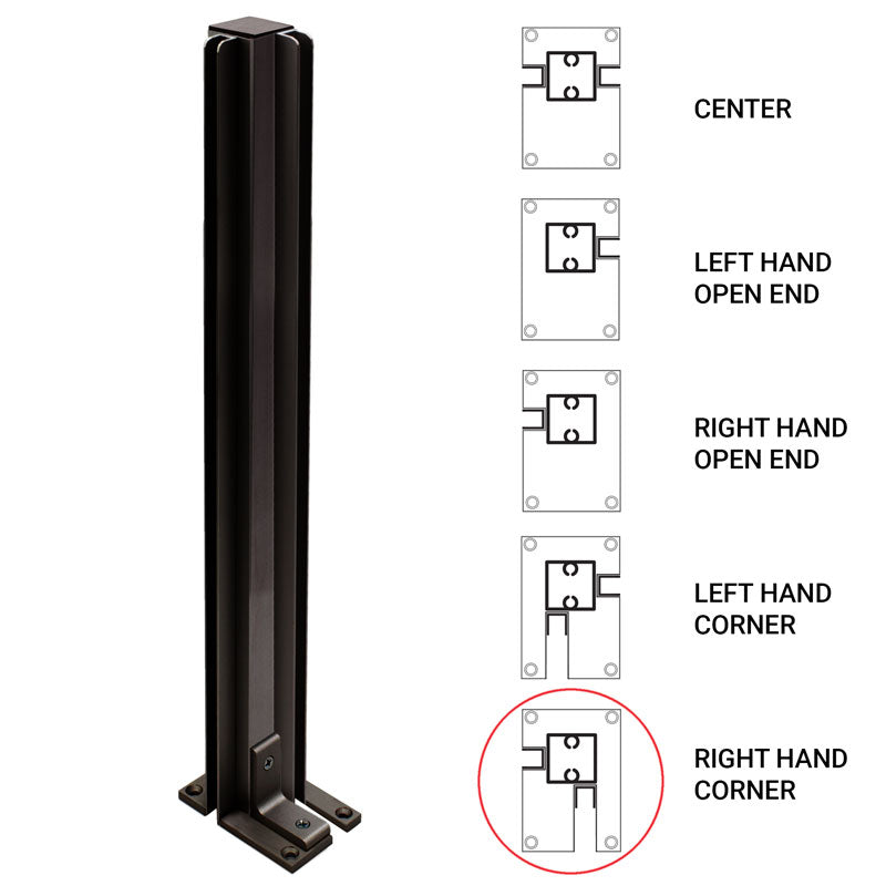 FHC 24" Corner Heavy Duty Partition Post