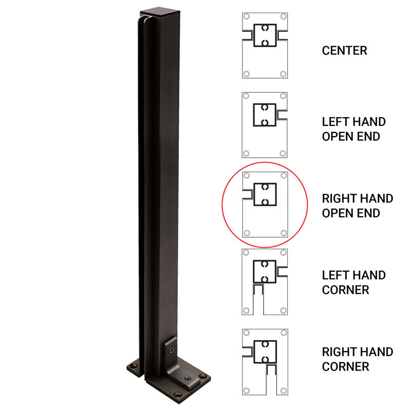 FHC 24" End Heavy Duty Partition Post