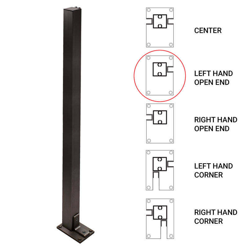 FHC 36" End Heavy Duty Partition Post