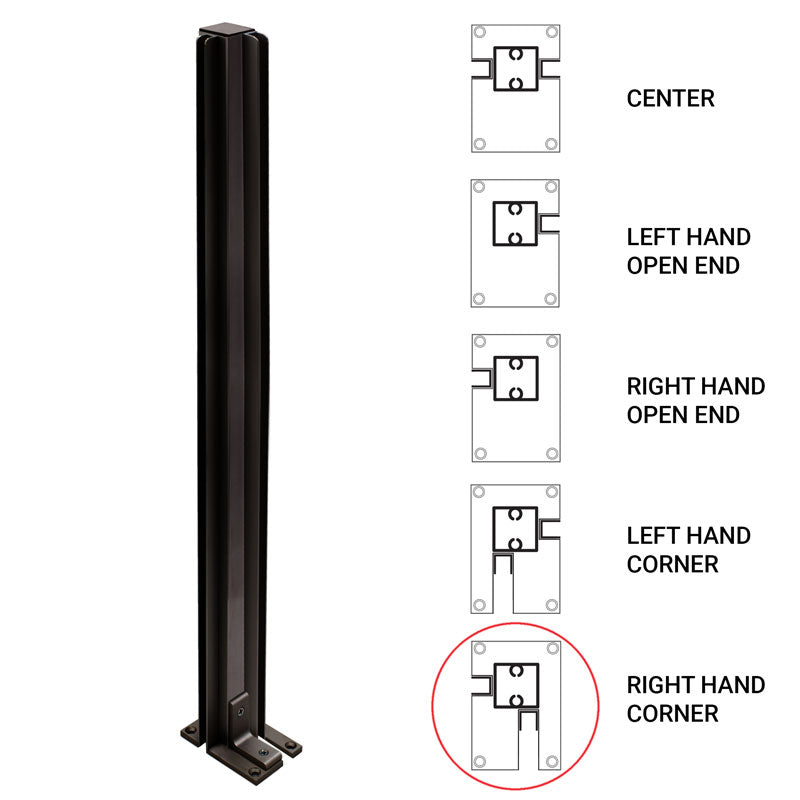 FHC 36" Corner Heavy Duty Partition Post