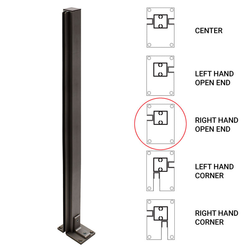 FHC 36" End Heavy Duty Partition Post